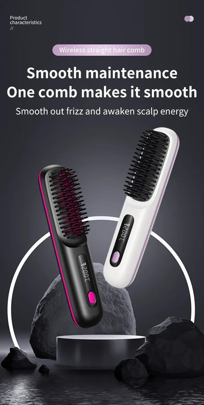 Wireless Hair Straightener Brush